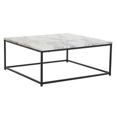 DKD Home Decor Sredinska miza DKD Home Decor Bela črna kovina MDF les 80 x 80 x 34 cm