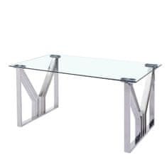 DKD Home Decor Jedilna miza DKD Home Decor Crystal Steel (180 x 90 x 75 cm)