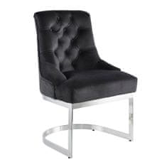 DKD Home Decor Jedilni stol DKD Home Decor Black Silver 60 x 58 x 93 cm