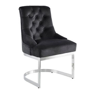 DKD Home Decor Jedilni stol DKD Home Decor Black Silver 60 x 58 x 93 cm