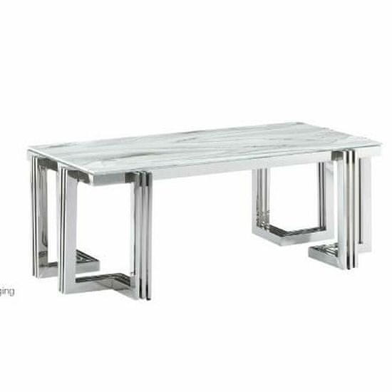DKD Home Decor Jedilna miza DKD Home Decor Crystal Steel (180 x 90 x 76 cm)
