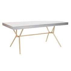 DKD Home Decor Jedilna miza DKD Home Decor Grey Golden White Brass Mango les (180 x 90 x 76 cm)