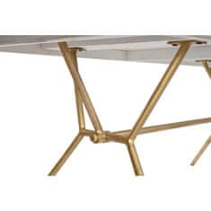 DKD Home Decor Jedilna miza DKD Home Decor Grey Golden White Brass Mango les (180 x 90 x 76 cm)