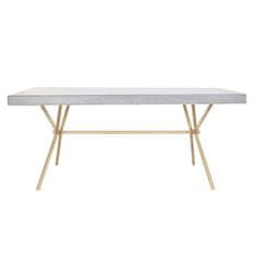 DKD Home Decor Jedilna miza DKD Home Decor Grey Golden White Brass Mango les (180 x 90 x 76 cm)