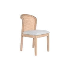 DKD Home Decor Jedilni stol DKD Home Decor Fir Polyester Svetlo siva (46 x 61 x 86 cm)