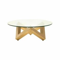 DKD Home Decor Sredinska miza DKD Home Decor Jeklo Kaljeno steklo 90 x 90 x 45 cm