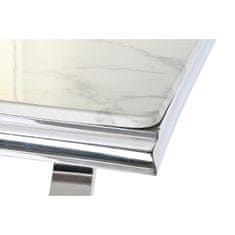 DKD Home Decor Jedilna miza DKD Home Decor Silver White Steel Marble (180 x 90 x 75 cm)