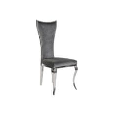 DKD Home Decor Jedilni stol DKD Home Decor 48 x 51 x 110 cm srebrno siva