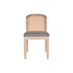 DKD Home Decor Jedilni stol DKD Home Decor Fir Polyester Temno siva (46 x 61 x 86 cm)