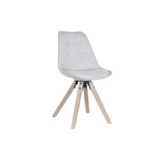 DKD Home Decor Jedilni stol DKD Home Decor Poliester Svetlo siv hrast (48 x 44 x 84 cm)