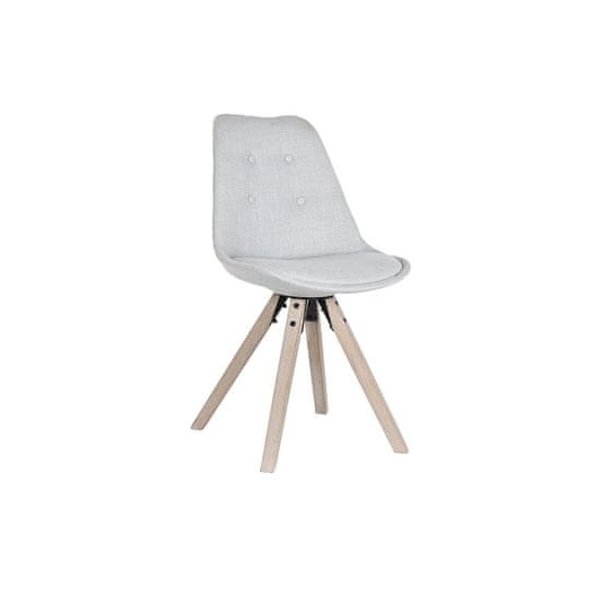 DKD Home Decor Jedilni stol DKD Home Decor Poliester Svetlo siv hrast (48 x 44 x 84 cm)