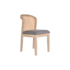 DKD Home Decor Jedilni stol DKD Home Decor Fir Polyester Temno siva (46 x 61 x 86 cm)