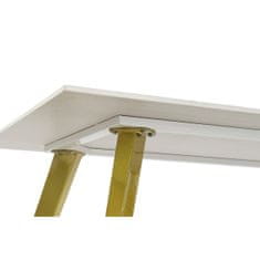 DKD Home Decor Jedilna miza DKD Home Decor Keramika Zlata Kovina Bela 160 x 90 x 76 cm