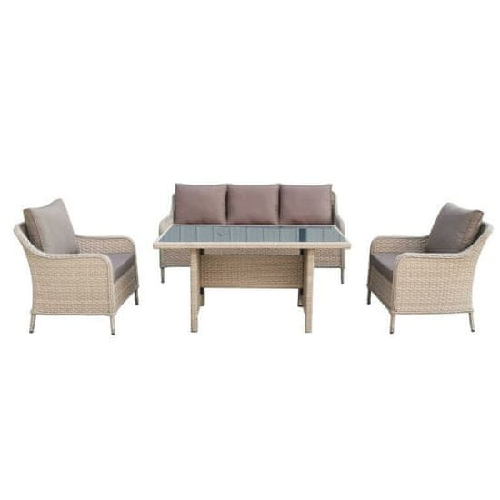 DKD Home Decor Garnitura mize s 3 fotelji DKD Home Decor 175 x 73 x 81 cm