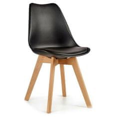 Gift Decor Jedilni stol Črna svetlo rjava Les Plastika (48 x 80 x 60 cm)