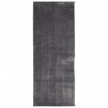 Vidaxl Preproga s kratkimi vlakni mehka pralna antracitna 80x200 cm
