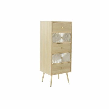DKD Home Decor Komoda DKD Home Decor Večbarvna zlata naravna kovina jelka MDF les moderna 30 x 40 cm 45 x 38 x 117 cm
