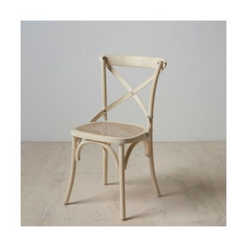 BigBuy Jedilni stol 45 x 42 x 87 cm Les Beli ratan