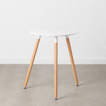 BigBuy Jedilna miza lesena bela 60 x 60 x 74 cm DMF