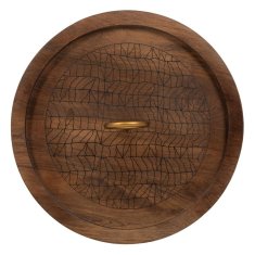 BigBuy Stranska mizica Zlati les Rjava železo 38 x 38 x 66 cm