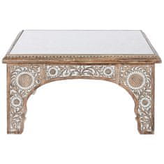 DKD Home Decor Sredinska miza DKD Home Decor 81 x 81 x 45 cm Kristalni aluminij Mango les