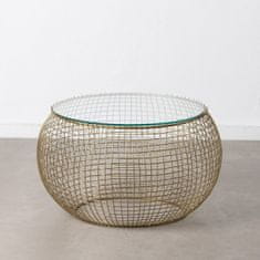 BigBuy Sredinska miza 74 x 74 x 44 cm Kristalno železo