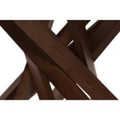 BigBuy Jedilna miza DKD Home Decor Crystal Brown Transparent Walnut 120 x 120 x 76 cm