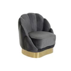 BigBuy Fotelj DKD Home Decor 86 x 80 x 85 cm Siva kovina Bela temno siva