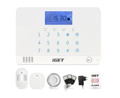 iGET Alarm SECURITY M3B Brezžični varnostni sistem GSM za dom, CZ lokalizacija, osnovni komplet
