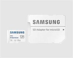 Samsung 128 GB PRO Endurance micro SDXC pomnilniška kartica (hitrost branja do 130 MB/s) + adapter SD