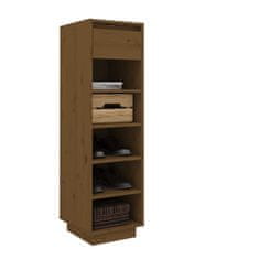 Vidaxl Omarica za čevlje medeno rjava 30x34x105 cm trdna borovina