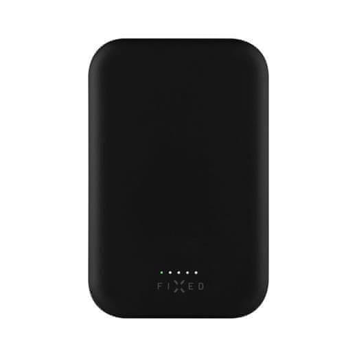 FIXED Powerbank MagZen (2. generacija) s podporo za brezžično polnjenje in Magsafe, 10 000 mAh, črna