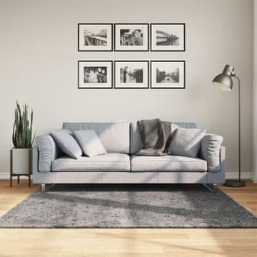 Vidaxl vidaXL HUARTE Preproga, nizek vlak, antracitna, 160x160 cm