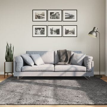 Vidaxl vidaXL HUARTE Preproga, nizek vlak, antracitna, 200x200 cm