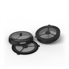 Xavax Barista kapsule za ponovno polnjenje za kavo/čaj, 2 kosa, za kavne aparate Senseo in enake modele, črna
