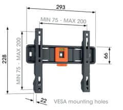 Vogels Voglov TVM 1203, fiksni nosilec za TV zaslone 19-50", 30 kg