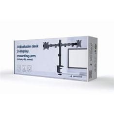 Gembird Namizni nosilec za 2 monitorja MA-D2-01, nagibni, do 32" in 9 kg, črn