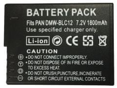 TRX Baterija Panasonic/ 1800 mAh/ za Leica V-LUX 4/ Lumix DMC-FZ1000, DMC-FZ200, DMC-FZ200GK, DMC-FZ200K/ neoriginalna