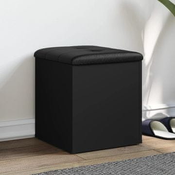 Vidaxl vidaXL Shranjevalna klop črna 42x42x45 cm lesena