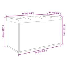 Vidaxl Klop za shranjevanje betonska siva 82x42x45 cm inženirski les