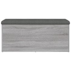 Vidaxl Klop za shranjevanje siva sonoma 102x42x45 cm inženirski les