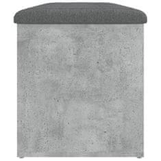 Vidaxl Klop za shranjevanje betonska siva 102x42x45 cm inženirski les