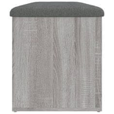 Vidaxl Klop za shranjevanje siva sonoma 102x42x45 cm inženirski les