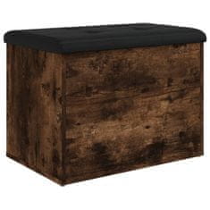 Vidaxl Klop za shranjevanje dimljen hrast 62x42x45 cm inženirski les