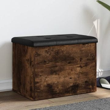 Vidaxl vidaXL Klop za shranjevanje dimljen hrast 62x42x45 cm