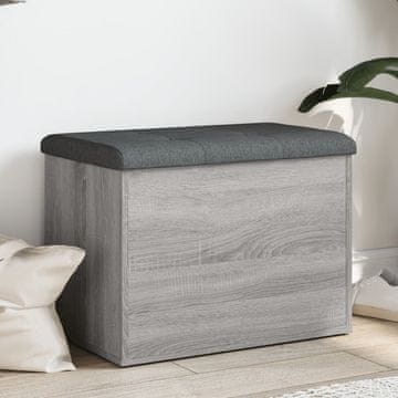 Vidaxl vidaXL Shranjevalna klop siva sonoma hrast 62x42x45 cm