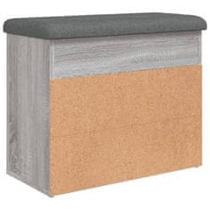 Vidaxl Klop za čevlje siva sonoma 62x32x50 cm inženirski les