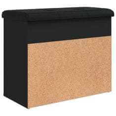 Vidaxl Klop za čevlje črna 62x32x50 cm inženirski les