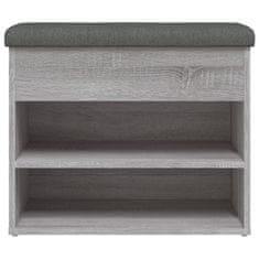Vidaxl Klop za čevlje siva sonoma 62x32x50 cm inženirski les