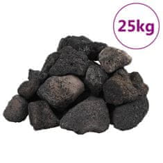 Greatstore Vulkanski kamen 25 kg črn 5-8 cm